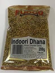 FUDCO INDOORI CORIANDER 200G SEEDS WHOLE DHANA