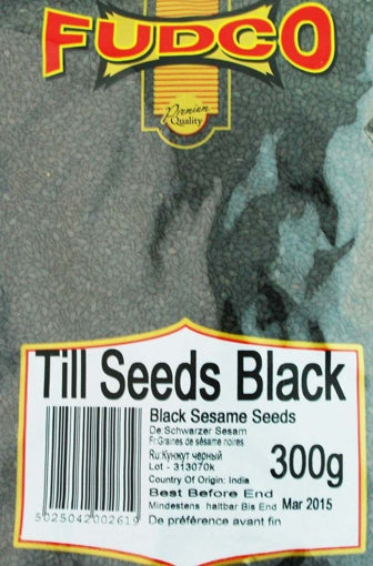 FUDCO TILL SEEDS BLACK 300G SESAME SEEDS