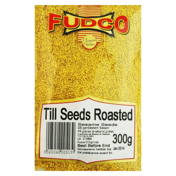 FUDCO TILL SEEDS ROASTED 300G SESAME SEEDS YELLOW