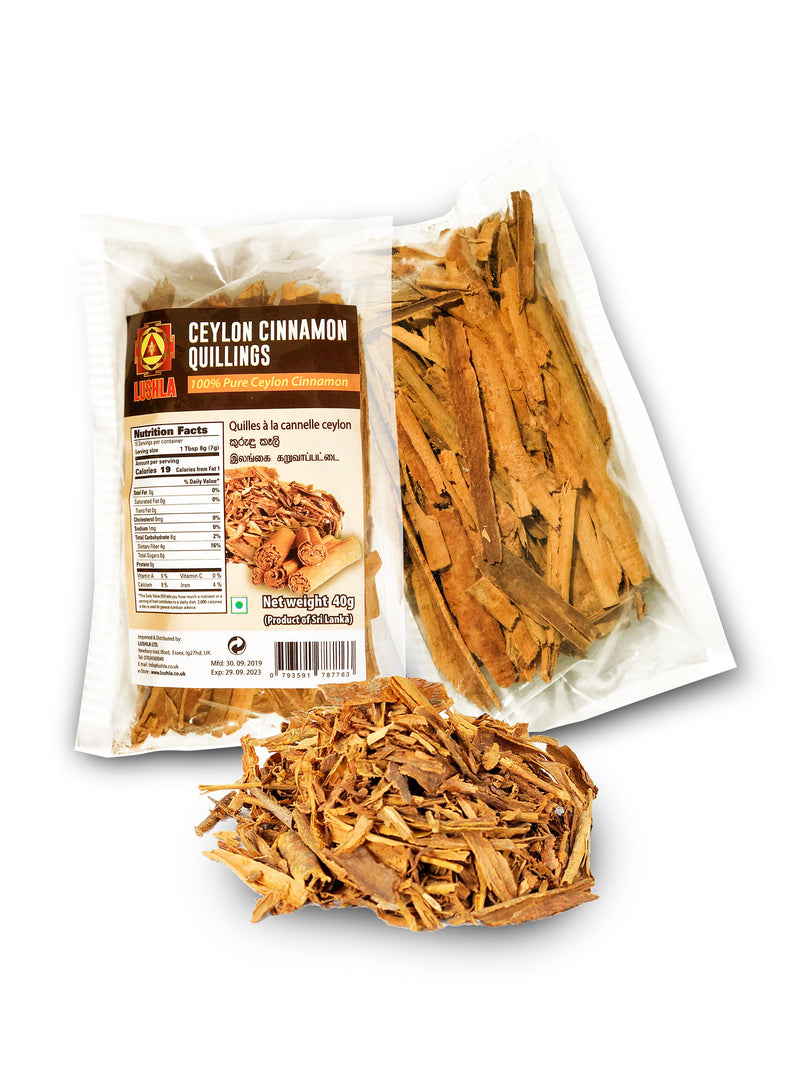 LUSHLA CEYLON CINNAMON QUILLINGS 40G