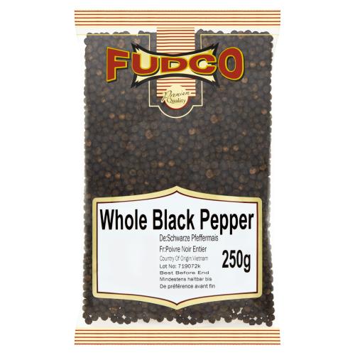 FUDCO WHOLE BLACK PEPPER 250G