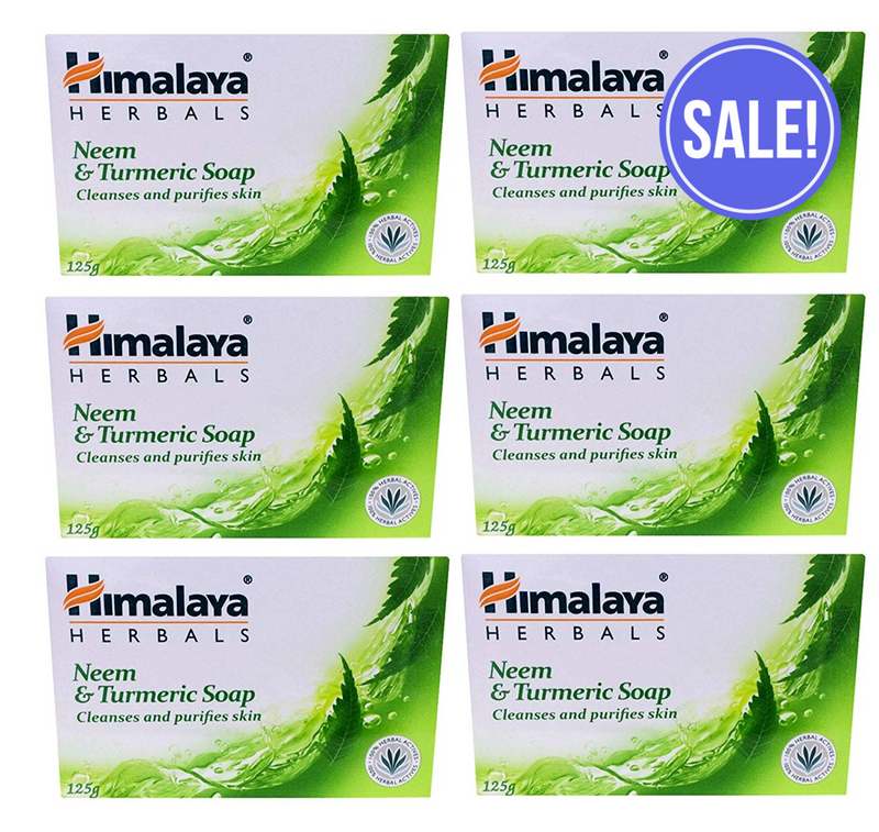 Himalaya Herbals - Neem & Turmeric Soap - 6 x 75g Bars - Protecting